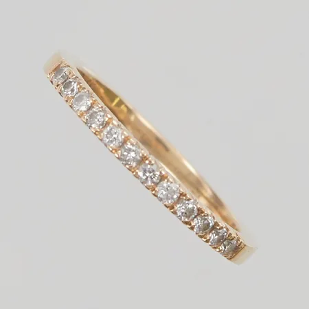 Alliansring 12x diamanter 0,24ctv enligt gravyr, Ø17, Schalin, 18K 2,6g.