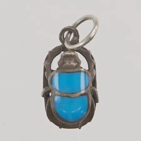 Hänge "Scarab" turkoser, 16x9mm, 830/1000 Silver 1,6g.