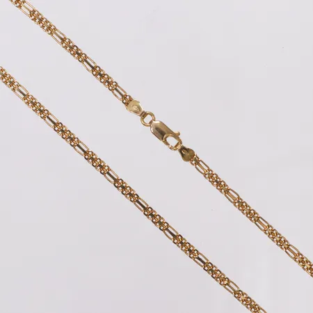 Kedja delvis X-länk, längd 45cm, bredd 3,2mm, 18K Vikt: 9,1 g