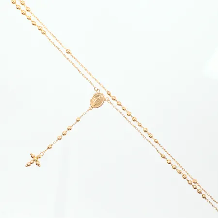 Collier längd 65cm, hänge längd 7cm,18K Vikt: 13 g