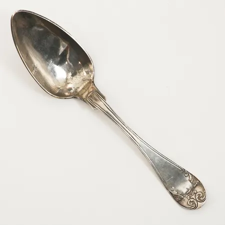 Sked, längd 20,5cm, skadad, gravyr, år 1872, 830/1000 silver  Vikt: 38,1 g