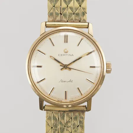 Herrur Certina New Art, doublé, 33mm, manuell, 5221.108/7988941, band i doublé, totallängd ca 18cm.