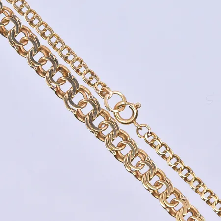 Collier Bismarck, doserad, bredd 3-7 mm, längd 44 cm, 18K. Vikt: 11,8 g