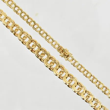 Collier Bismarck, doserad, längd 46 cm, bredd 6-11 mm, Svedbom & Co AB, 18K. Vikt: 52,7 g