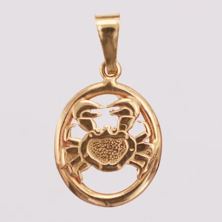 Hänge kräftan, Guldfynd, längd 23mm, bredd 12,8mm,  18K  Vikt: 1 g