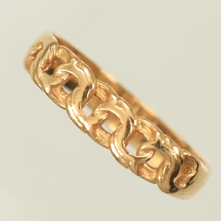 Ring Bismarck defekt, skena ojämn, 18K, 3,6g Vikt: 3,6 g