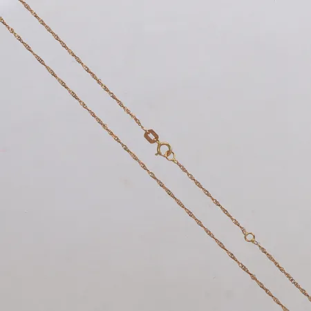 Kedja Singapore, ställbar längd 42 och 45cm, bredd 1,1mm, 18K  Vikt: 1,2 g