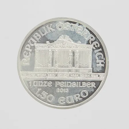 Mynt Republik Österreich 2013 Wiener Philharmoniker, Ø 37mm, repig, 999/1000 silver Vikt: 31,1 g