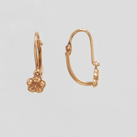 Ett par örhängen blommor, ca 15x5mm, 14K Vikt: 0,9 g