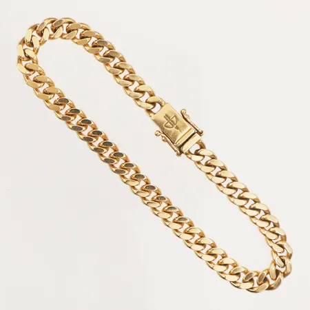 Armband Pansar, längd 18cm, bredd 5,5mm, Balestra, 18K  Vikt: 22 g