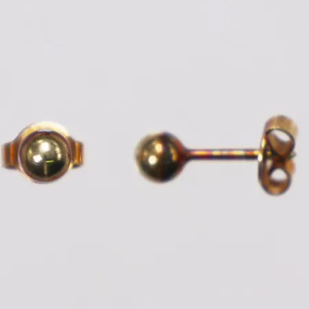 Ett par örhängen kulor, Ø4mm, missfärgad, 18K Vikt: 0,9 g