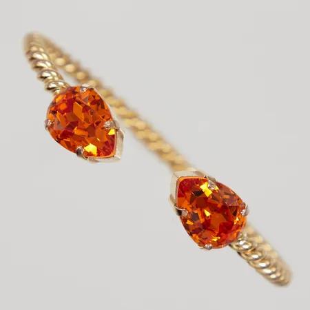 Armband Mini Drop Tangerine, Caroline Svedbom, inre omkrets ca 18cm, pläterad mässing, stelt, justerbar storlek, något skev, smärre nagg,