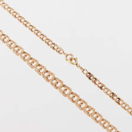 Collier 18k Bismarck,längd ca 45 cm,bredd 3.8-5.7 mm. Vikt: 13,3 g