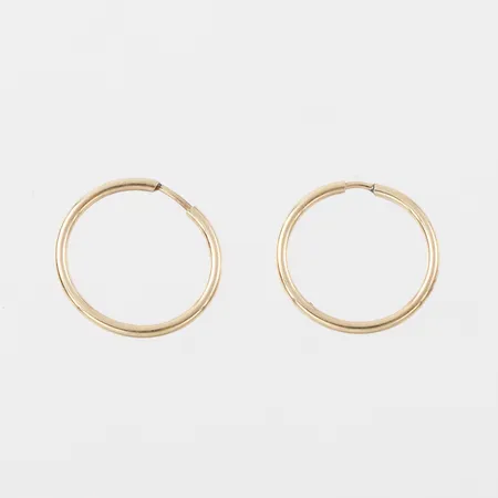 Parörhängen 14k,diameter ca 11 mm. Vikt: 0,3 g