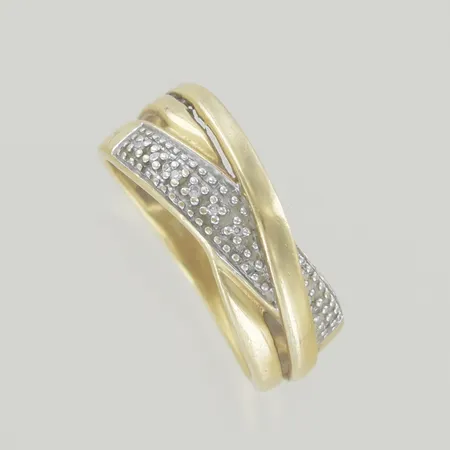 Ring med diamanter, Ø 18 mm, 18K Vikt: 5 g