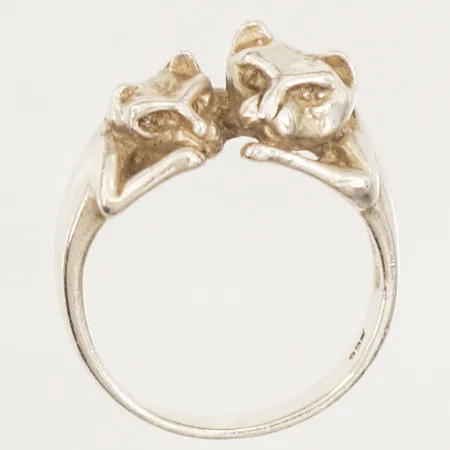 Ring kattdjur, stl 17½, bredd 2,8-11mm, 925/1000 silver  Vikt: 6,8 g