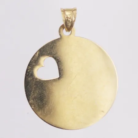 Hänge, Ø25mm, gravyr, 18K Vikt: 1,5 g