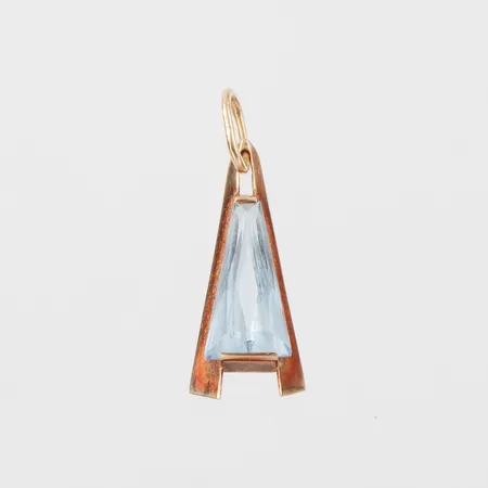 Hänge med sten 14k,höjd ca 24 mm. Vikt: 1,2 g