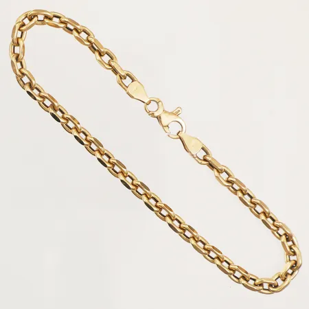 Armband Ankar, längd 20,5cm, bredd 4,4mm, ihålig, GHA, 18K  Vikt: 7,4 g