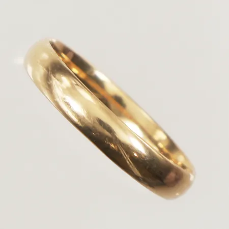 Ring slät, stl 19½, bredd 3,8mm, grayvr, Schalins, 18K  Vikt: 3,8 g