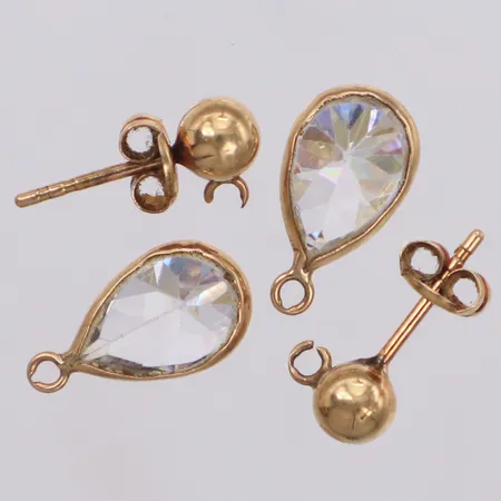 Diverse guld, defekt, stenar, 9K Vikt: 1,5 g