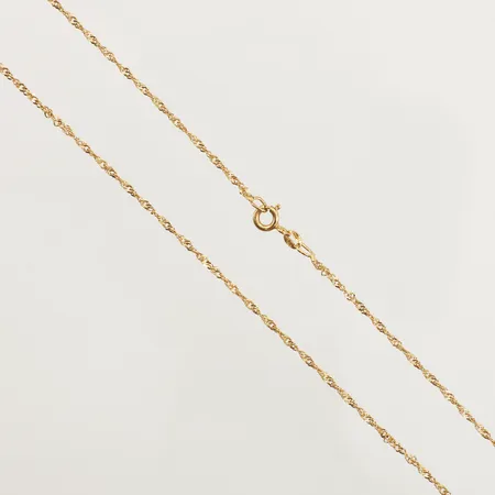 Kedja Singapore, längd 40,5cm, bredd 1,5mm, 18K  Vikt: 2,1 g