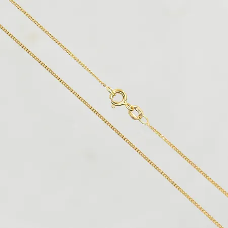 Kedja Pansar, längd 35½ cm, bredd 1 mm, 18K. Vikt: 1,5 g