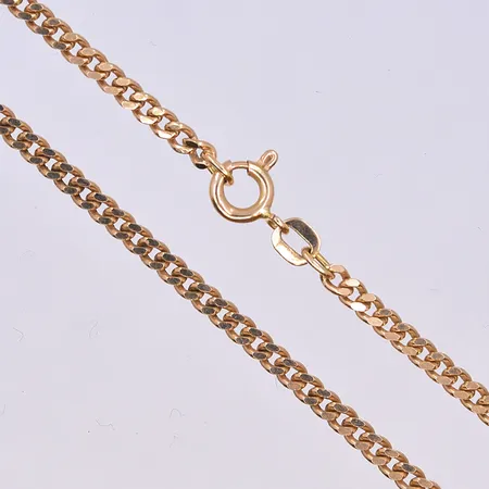 Kedja Pansar, längd 45,5 cm, bredd 3 mm, 18K. Vikt: 12,5 g