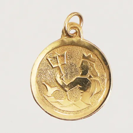 Hänge zodiak, Ø ca 12mm, öppen ögla, 18K Vikt: 0,6 g