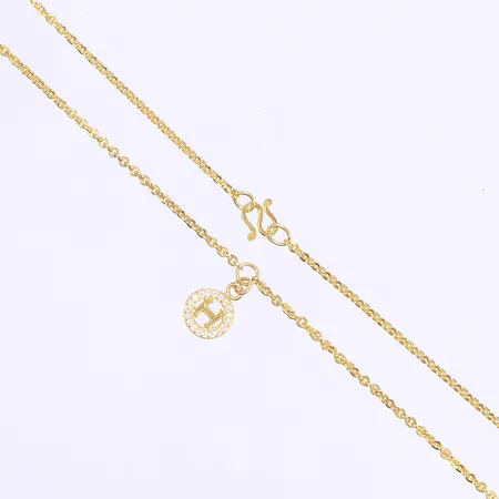 Halskedja med hänge 42,5cm bucklig/defekt 23K 3,8g  