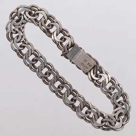 Armband Bismarck, längd 19cm, bredd 10,7mm, silver 830/1000 Vikt: 23,8 g