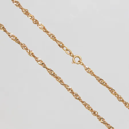 Kedja Singapore, längd ca 41,5cm, bredd 3mm, Balestra, 18K Vikt: 7,8 g