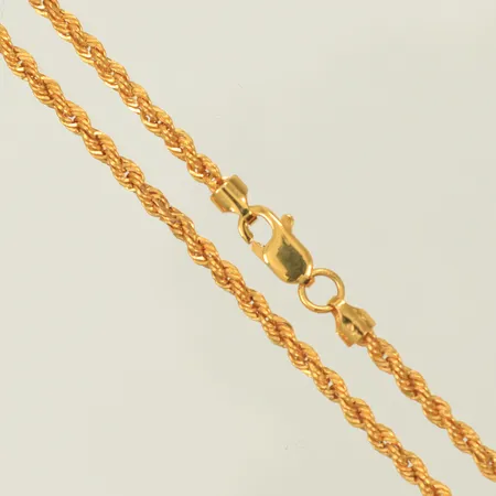 Halskedja, cordell, längd 41cm, 21K, 2,6g Vikt: 2,6 g