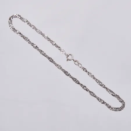 Vristlänk singapore längd: ca 25,5cm, bredd: ca 3,5mm, 925/1000 silver  Vikt: 3 g