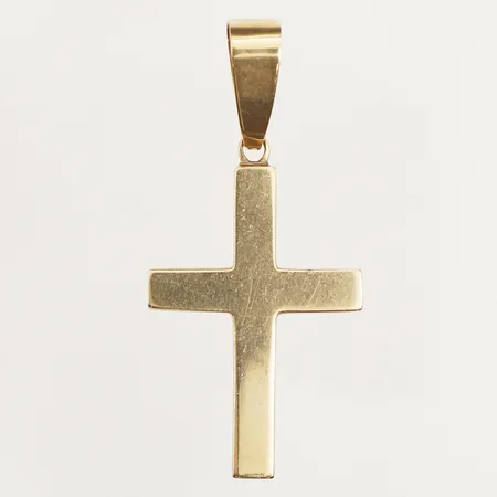 Hänge kors, ca 63mm, inklusive ögla, bredd ca 29mm, 14K Vikt: 10,3 g