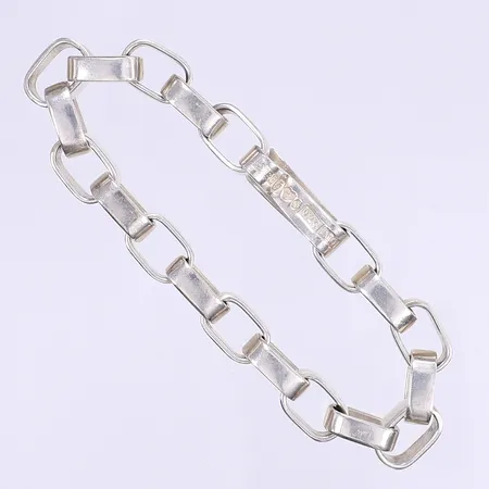 Armband Sven-Erik Högberg 20cm, bredd 8mm, Göteborg 1975, silver 925/1000 Vikt: 31,7 g