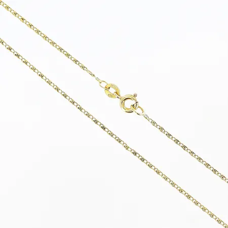 Kedja längd 52,5cm, bredd 1mm, 18K  Vikt: 3 g