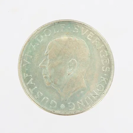 Mynt, 1st 10-kronor, silver 830/1000 Vikt: 18,1 g