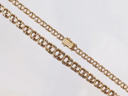 Collier doserad Bismarck 46,5cm bredd 4-8mm Jo-Ans Guld Köping 2005 18K Vikt: 20,2 g