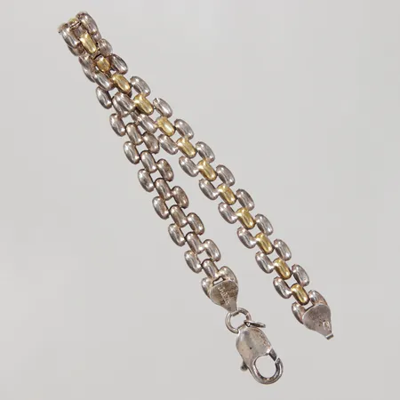Armband 20cm, bredd 8mm, delvis förgyllt, Italy 925/1000 silver Vikt: 8,6 g