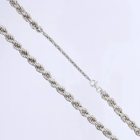 Halskedja Cordell samt Kejsarlänk längd 51cm, bredd 6mm liten del i kedja trasig silver 925/1000 Vikt: 33,1 g