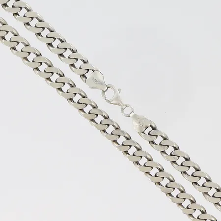 Kedja Pansar längd  49,5cm bredd 7mm, GHA, silver 830/1000 Vikt: 49,1 g