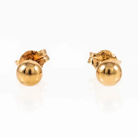 Örhängen slät kula Ø4mm 18K 0,3g. 