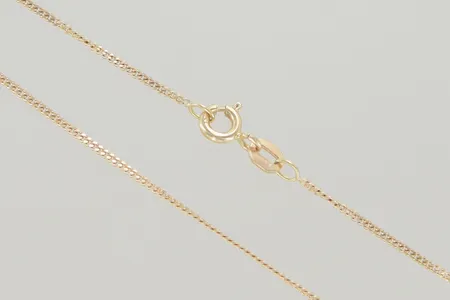 Halskedja pansar längd 38 cm bredd 1 mm, 18K Vikt: 2 g