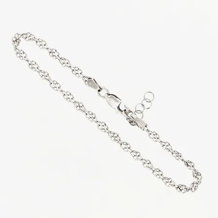 Armband Guldfynd längd 17-19cm bredd 3mm silver 925/1000. Vikt: 2 g