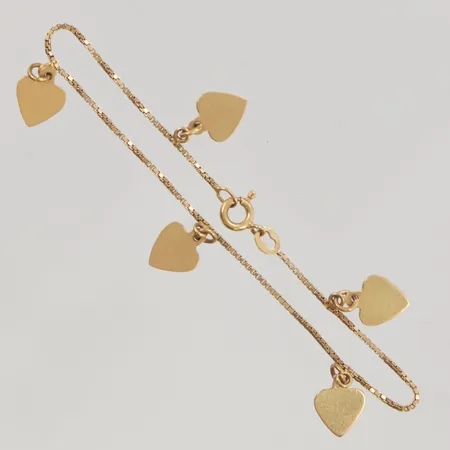 Armband "hjärta" Venezia 18,5cm 18K 4,7g.