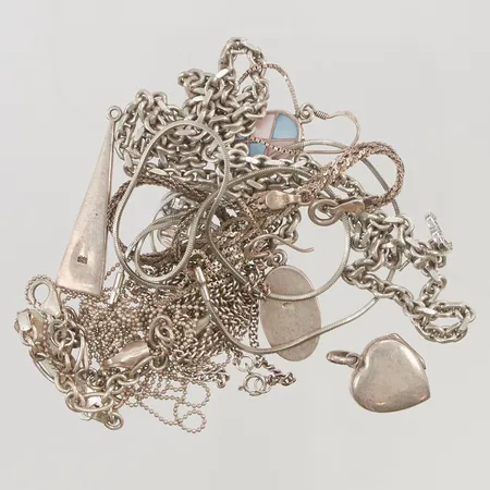 Diverse silversmycken defekt 830-925/1000 Silver 65,4g.