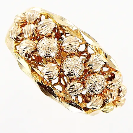 Ring stl:17½, bredd ca 12mm, 18K Vikt: 3,8 g