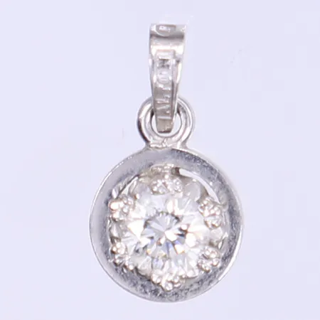 Hänge Alton med diamant 1x0,35ct enligt gravyr 15x8mm vitguld 18K Vikt: 1,6 g