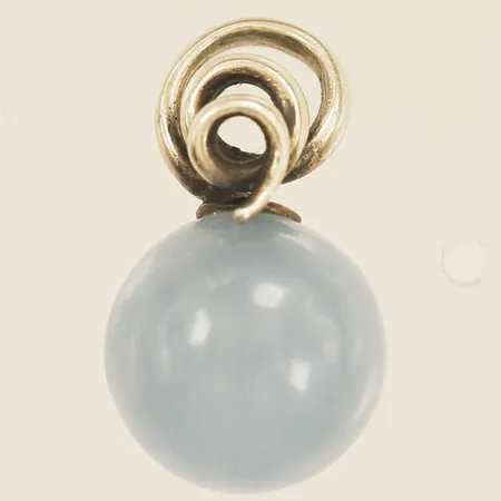 Hänge med ljusblå sten 17,6mm bredd 10mm 925/1000 silver  Vikt: 2,3 g